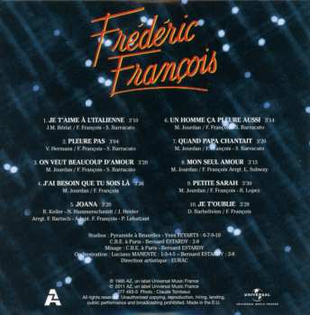 9CD/Coffret Frédéric François: L'intégrale Des Albums Originaux 1984-1992