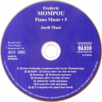 CD Frederic Mompou: Piano Music • 5