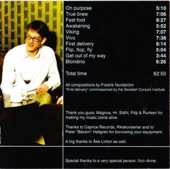 CD Fredrik Nordström: On Purpose