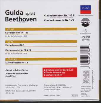12CD/Coffret Ludwig van Beethoven: Klaviersonaten Nr. 1–32 (Gesamtaufnahme), Klavierkonzerte Nr. 1–5 LTD