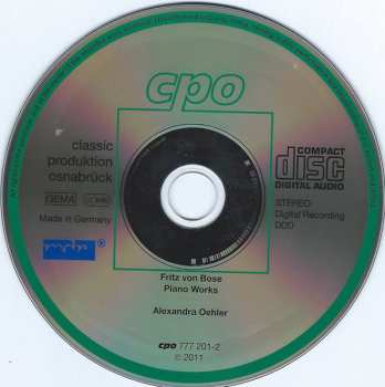 CD Alexandra Oehler: Piano Works