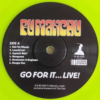 2LP Fu Manchu: Go For It...Live! CLR | LTD