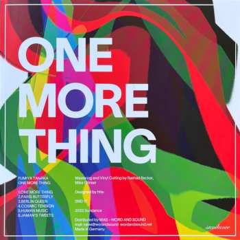 2LP Fumiya Tanaka: One More Thing (Second Part)