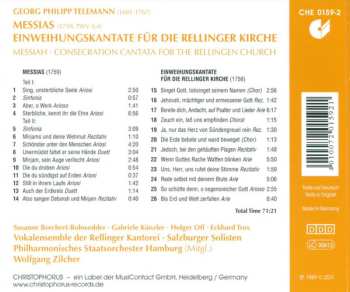CD Philharmonisches Staatsorchester Hamburg: Messias / Einweihungskantate Für Die Rellinger Kirche