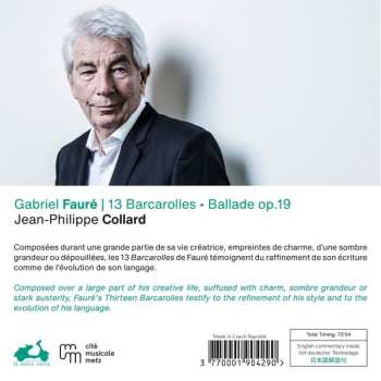 CD Gabriel Fauré: 13 Barcarolles; Ballade Op. 19