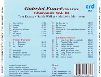 CD Gabriel Fauré: Chansons Vol. III