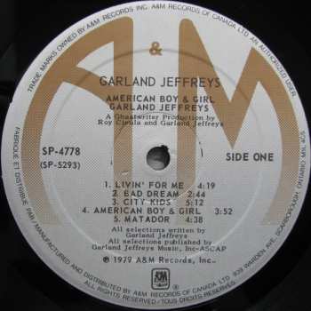 LP Garland Jeffreys: American Boy & Girl