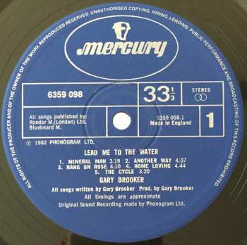 LP Gary Brooker: Lead Me To The Water