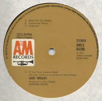 LP Gary Wright: Footprint