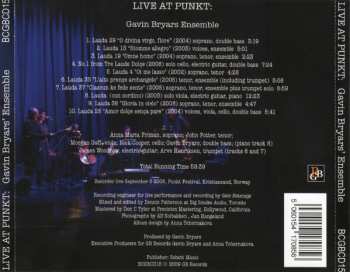 CD Gavin Bryars Ensemble: Live At Punkt
