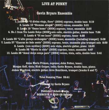 CD Gavin Bryars Ensemble: Live At Punkt