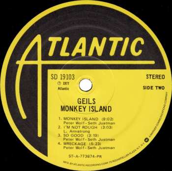 LP The J. Geils Band: Monkey Island