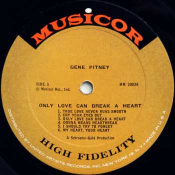 LP Gene Pitney: Only Love Can Break A Heart