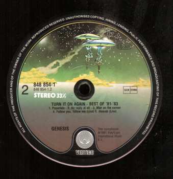 LP Genesis: Turn It On Again - Best Of '81 - '83
