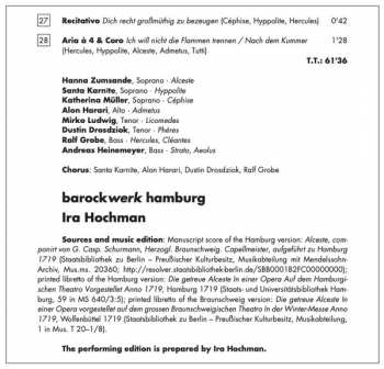 CD Barockwerk Hamburg: Die Getreue Alceste