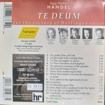 CD Georg Friedrich Händel: Dettinger Te Deum, HWV 283