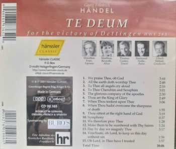 CD Georg Friedrich Händel: Dettinger Te Deum, HWV 283
