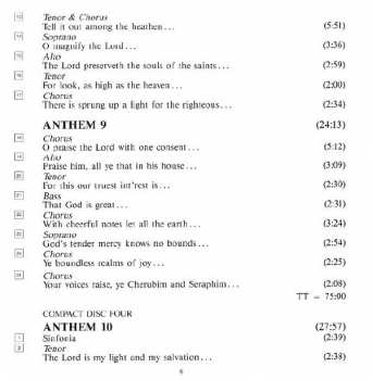 4CD/Coffret Georg Friedrich Händel: Chandos Anthems (Complete)