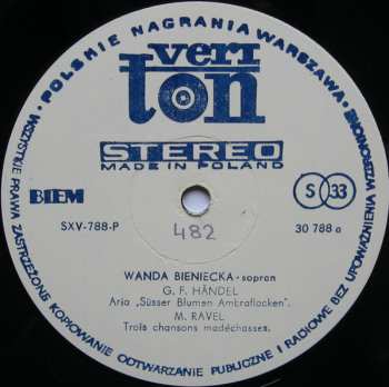LP Maurice Ravel: Händel ☀ Ravel ☀ Szymanowski