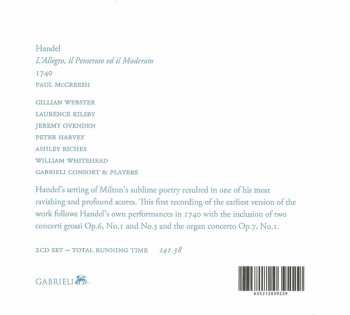 2CD Paul McCreesh: L'Allegro, Il Penseroso Ed Il Moderato (1740)