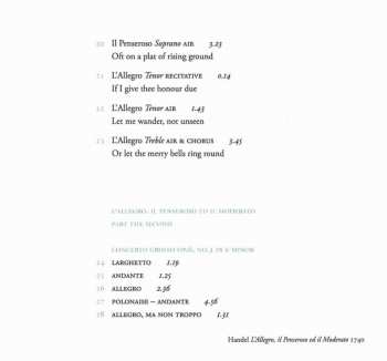2CD Paul McCreesh: L'Allegro, Il Penseroso Ed Il Moderato (1740)