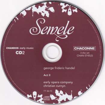 3CD/Coffret Georg Friedrich Händel: Semele
