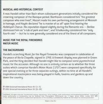 CD John Eliot Gardiner: Water Music, Fireworks Music