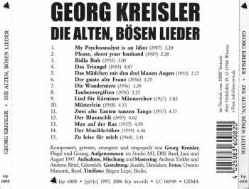 CD Georg Kreisler: Die Alten, Bösen Lieder