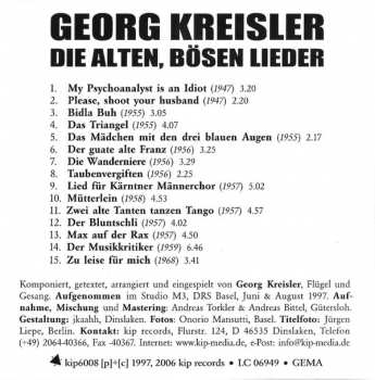 CD Georg Kreisler: Die Alten, Bösen Lieder