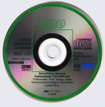 SACD Georg Philipp Telemann: Kapitänsmusik 1724 (TVWV 15:2)