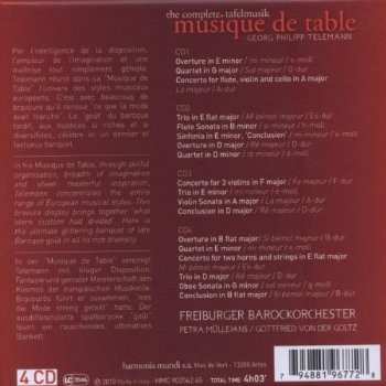 4CD/Coffret Freiburger Barockorchester: Musique De Table - The Complete Tafelmusik