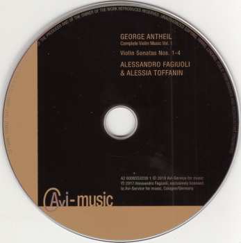 CD George Antheil: Violin Sonatas (Complete Violin Music Vol. 1)