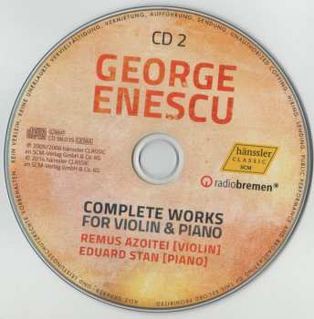 2CD George Enescu: Complete Works For Violin And Piano