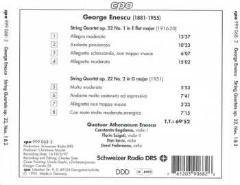CD George Enescu: String Quartets Op.22, Nos.1 & 2
