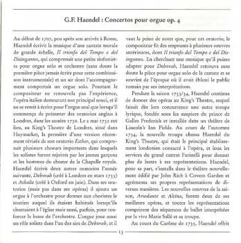 CD Georg Friedrich Händel: Organ Concertos, Op. 4