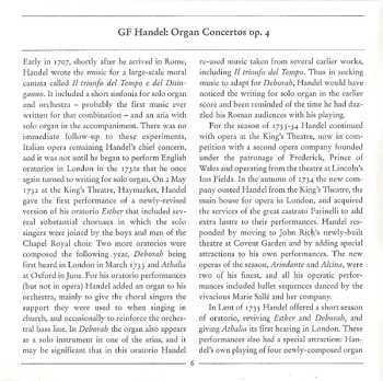 CD Georg Friedrich Händel: Organ Concertos, Op. 4