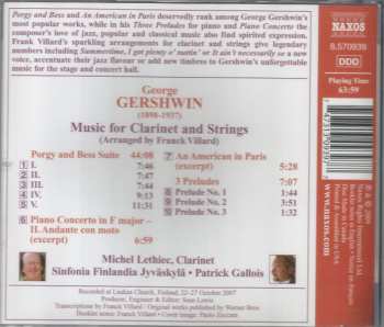 CD George Gershwin: Music For Clarinet And Strings