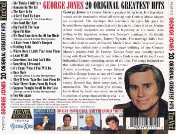 CD George Jones: 20 Original Greatest Hits