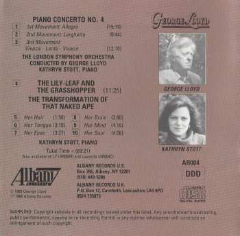 CD Kathryn Stott: Piano Concerto No. 4 / The Lily-Leaf And The Grasshopper / The Transformation Of That Naked Ape