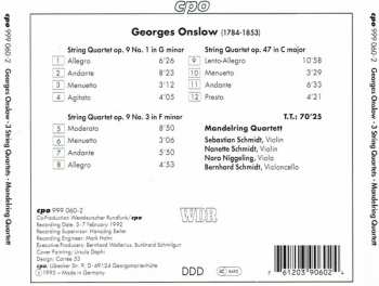 CD George Onslow: 3 String Quartets