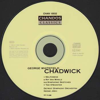 CD Detroit Symphony Orchestra: Melpomene / Rip Van Winkle / Tam O'Shanter / Symphonic Sketches