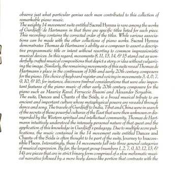 2CD Georges Ivanovitch Gurdjieff: Reading Of A Sacred Book  : The Complete Piano Music Of Georges I. Gurdjieff (1872-1949) And Thomas De Hartmann (1886-1956) Vol.2