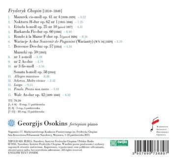 CD Georgijs Osokins: Chopin. Sonata H-Moll / Berceuse / Mazurki op. 59 / Barkarola Fis-dur / Nokturn H-dur