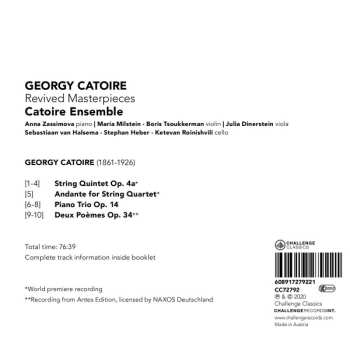 CD Catoire Ensemble: Revised Masterpieces