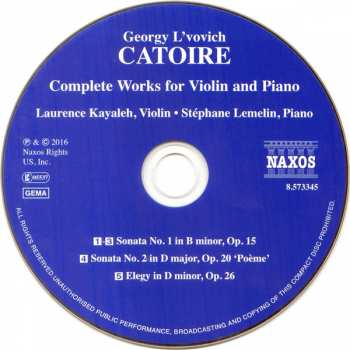CD Laurence Kayaleh: Complete Works For Violin And Piano