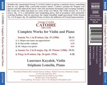 CD Laurence Kayaleh: Complete Works For Violin And Piano