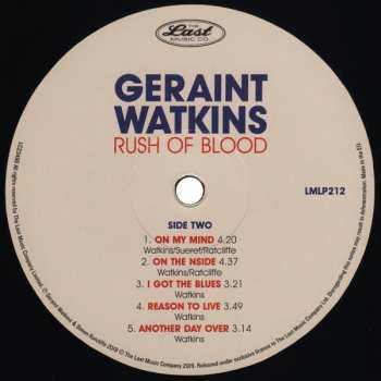 LP Geraint Watkins: Rush Of Blood
