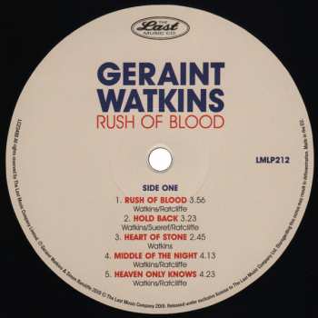 LP Geraint Watkins: Rush Of Blood