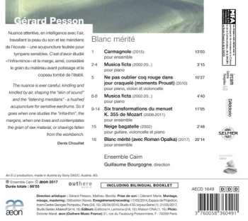 CD Gérard Pesson: Blanc Mérité