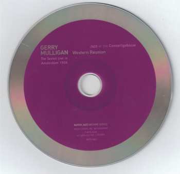CD Gerry Mulligan: Western Reunion - The Sextet Live In Amsterdam  1956